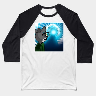 The Singularity Raccoon Cover Art Baseball T-Shirt